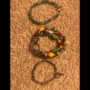 Multi colored bracelet lot